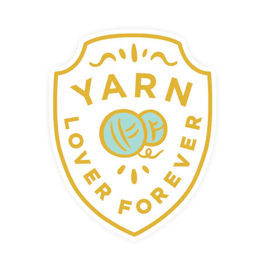 Sticker Vinyl - Yarn Lover Forever Badge by The Clever Clove