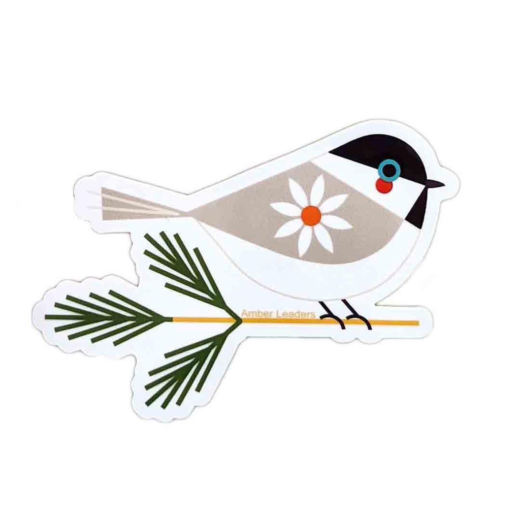 Sticker - Black-capped Chickadee by Amber Leaders Designs