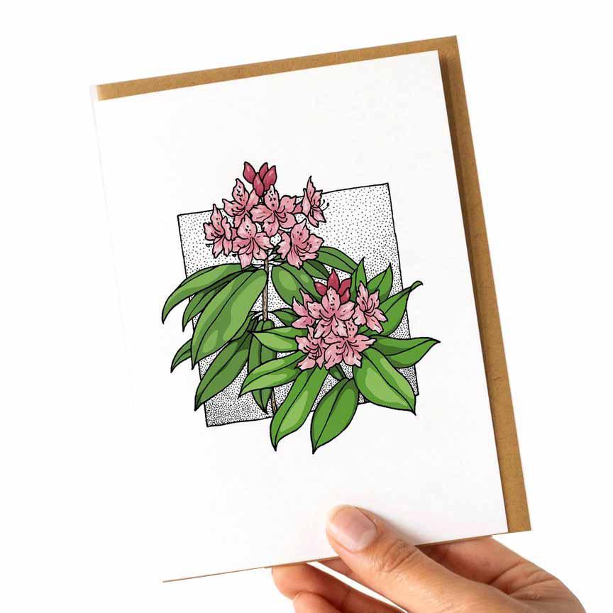 Card - All Occasion - Pacific Rhododendron PNW Native Plants by Lauren Nishizaki Designs