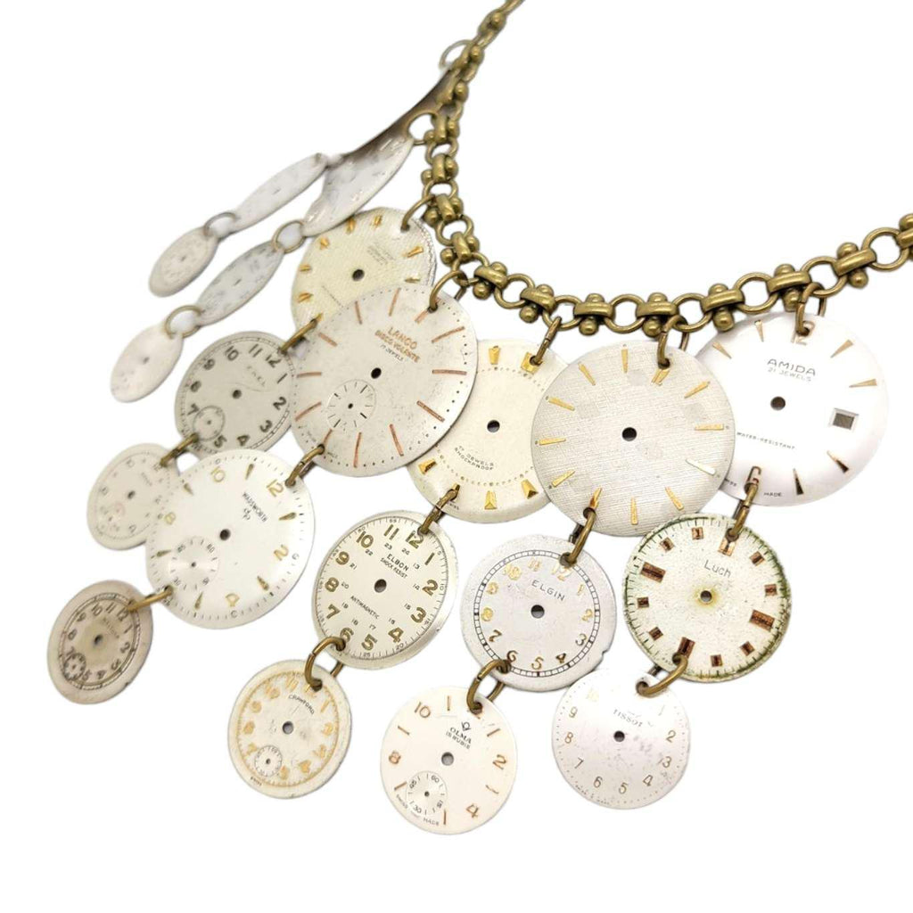 Necklace - Time Linked Vintage Watch Dials by Christine Stoll