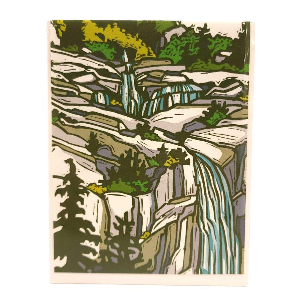Card - General - Mountain Waterfall Landscape by Little Green