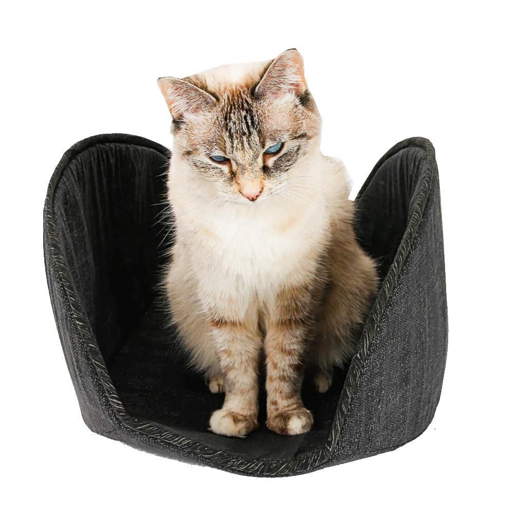 Jumbo The Cat Canoe - Black Weave with Matching Lining by The Cat Ball