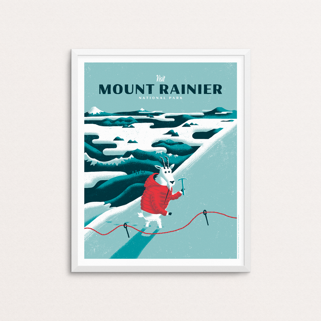 Art Print - 16x20 - Mount Rainier National Park Limited Edition Poster by Factory 43