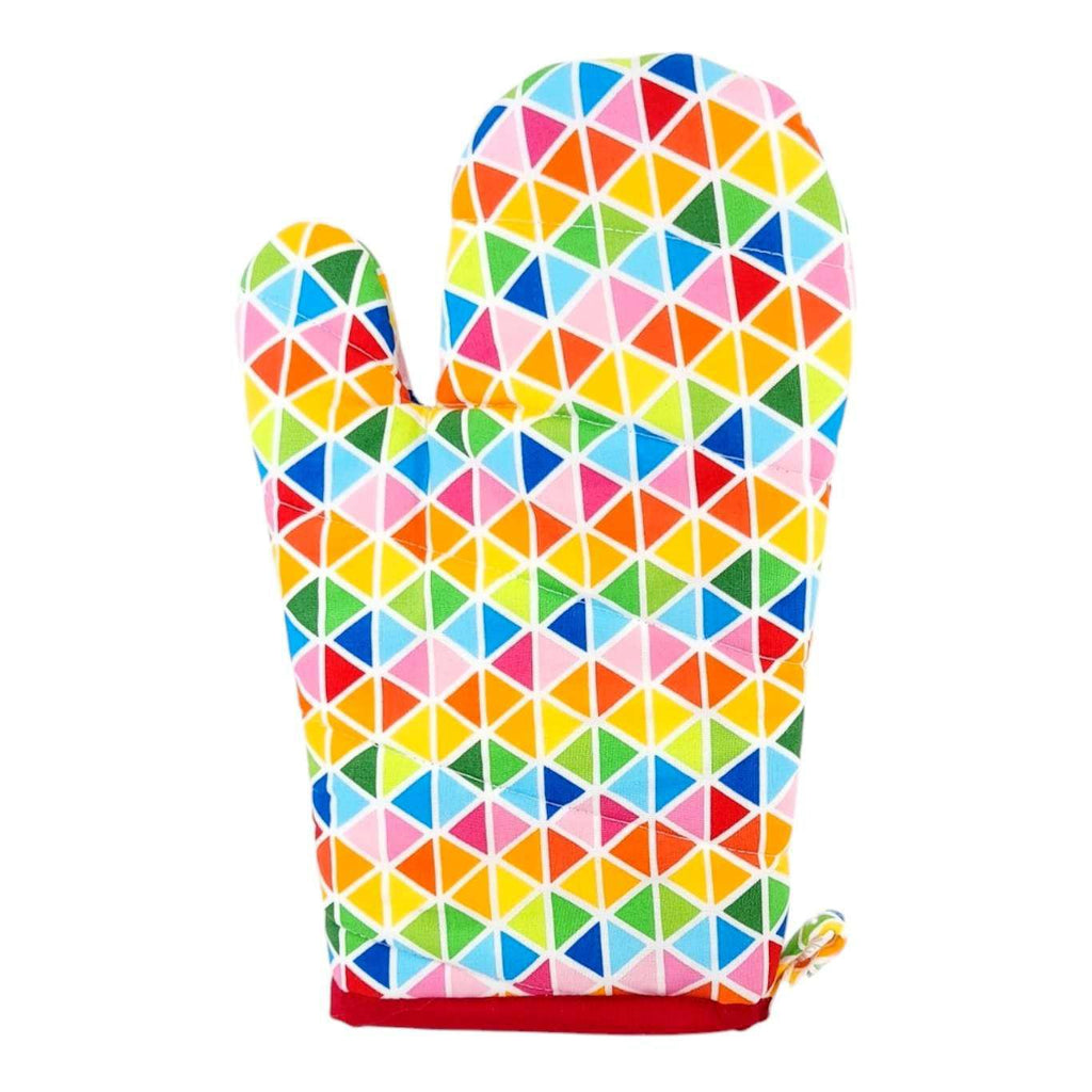 Oven Mitt - Classic Quilted in Rainbow Mosaic by Seattle Stitchery