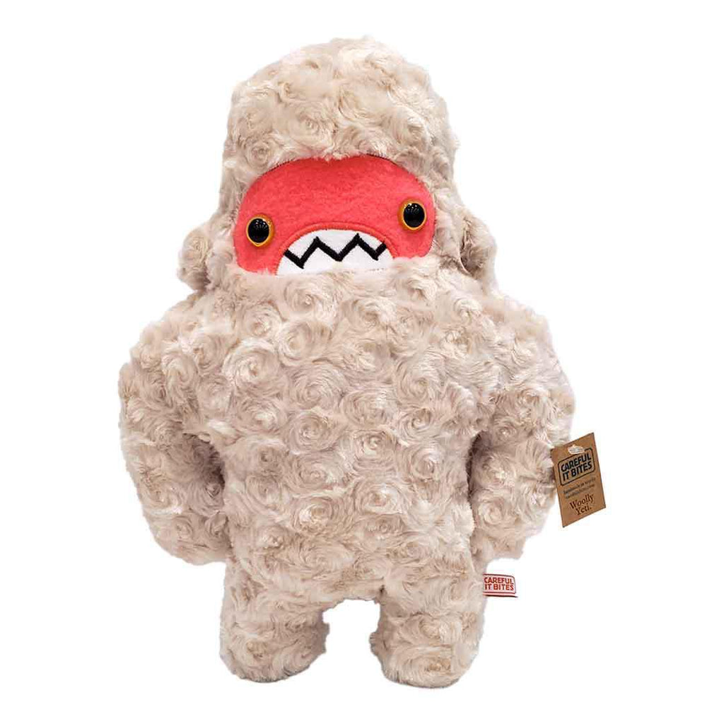 Woolly Yeti - Cream with Yellow Eyes Neon Pink Face by Careful It Bites