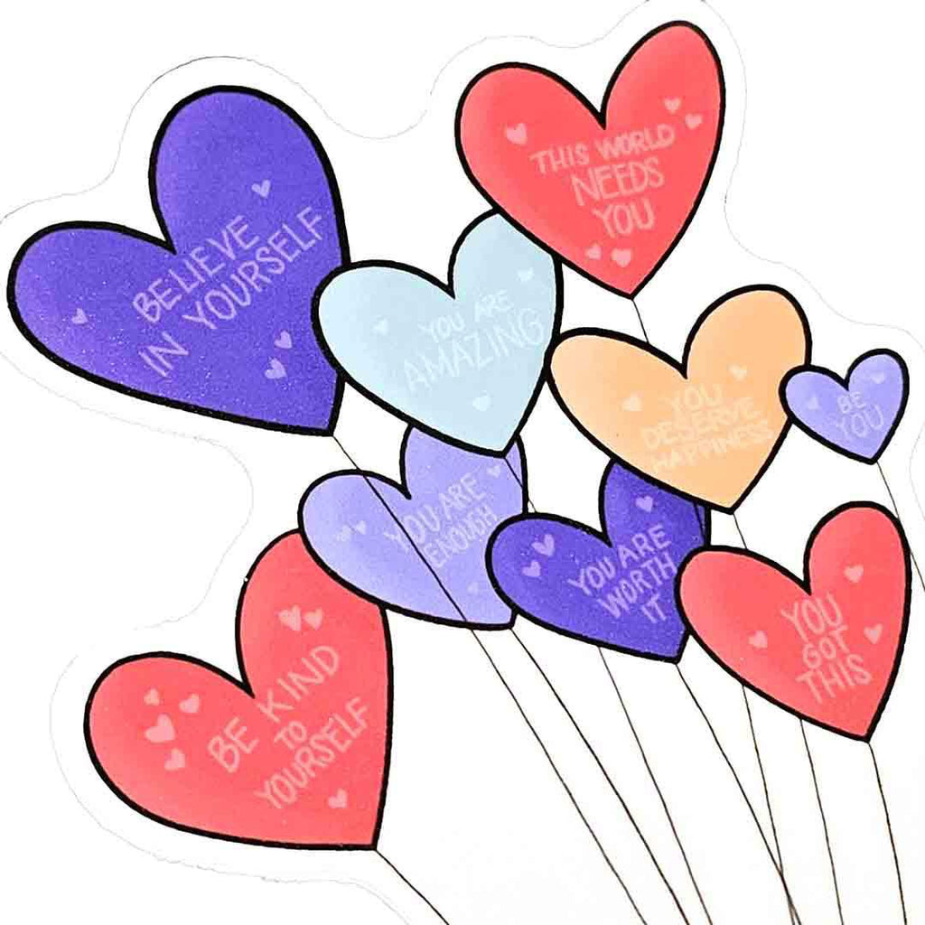 Sticker - Little Kindness Snail Heart Balloons by World of Whimm