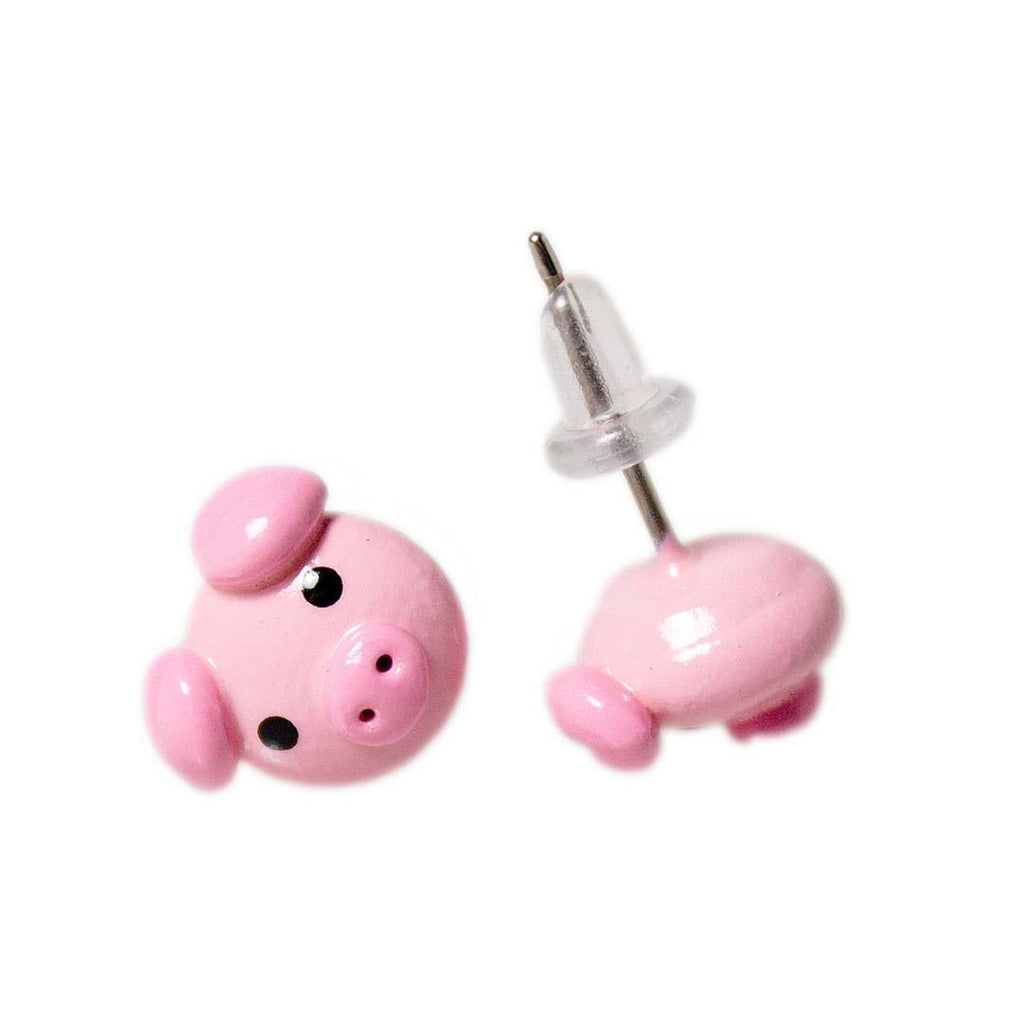 Earrings - Pig Studs by Mariposa Miniatures