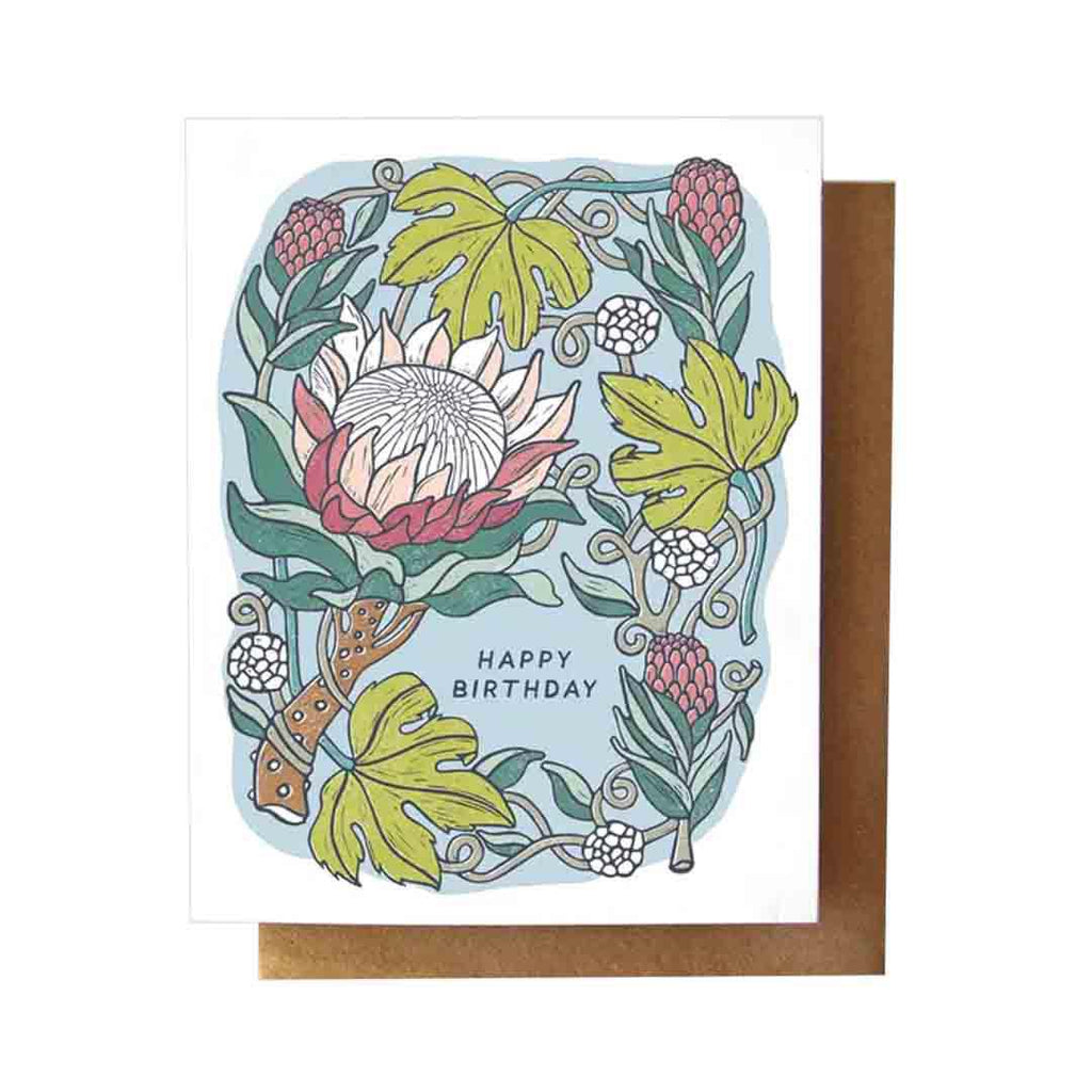Card - Birthday - Protea Happy Birthday by Root and Branch Paper Co.