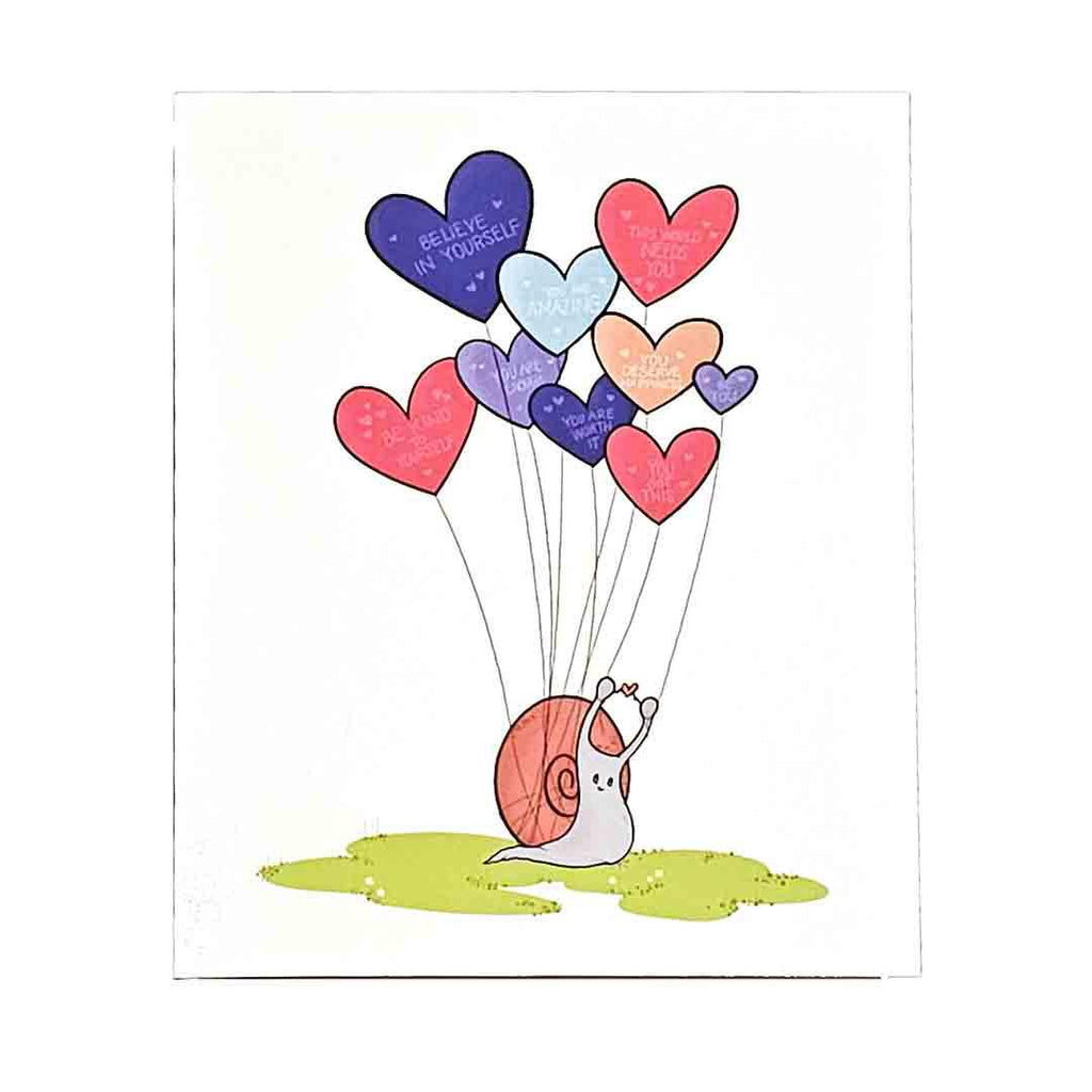 Card - Love & Friends - Little Kindness Snail Heart Balloons by World of Whimm