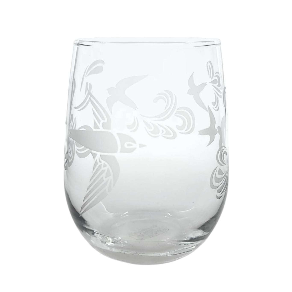 Stemless Wine Glass - Birds by Bread and Badger