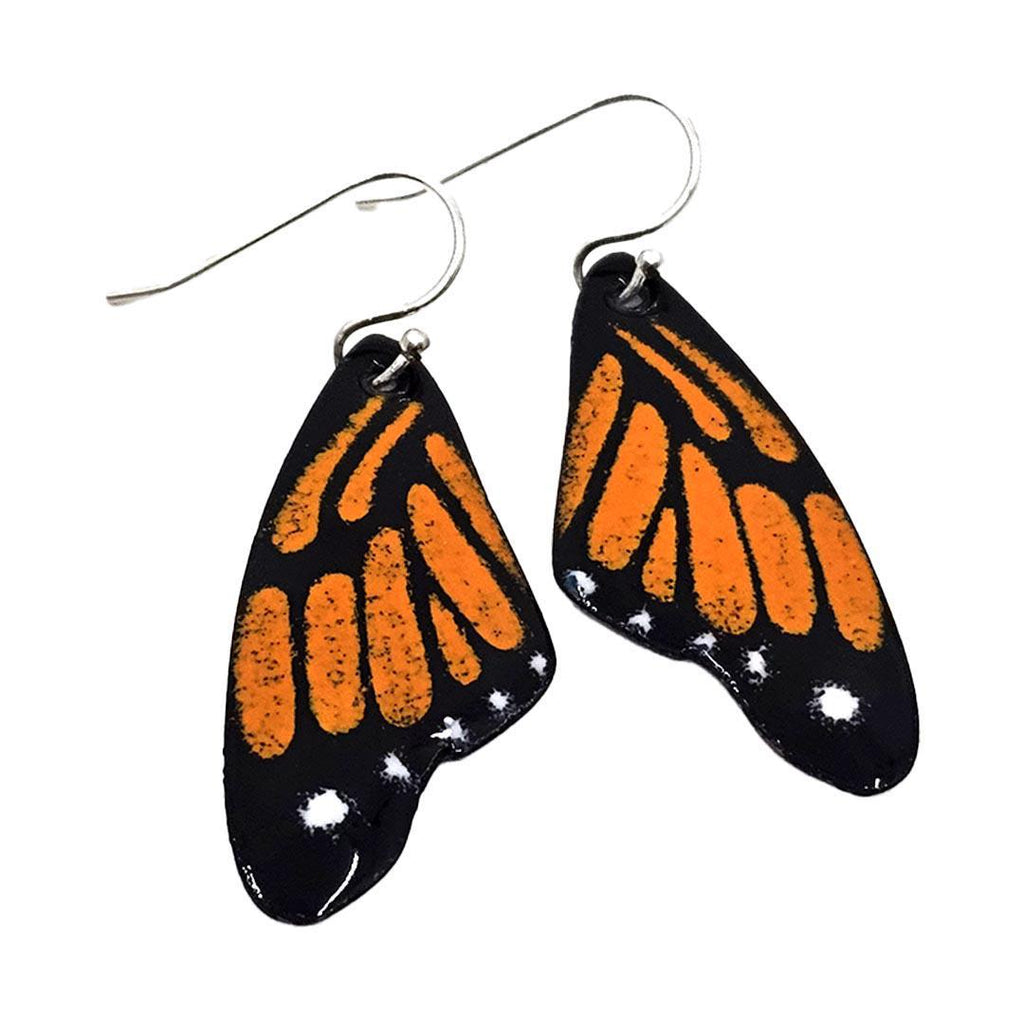 Earrings - Butterfly Wings  (Monarch Orange) by Magpie Mouse Studios