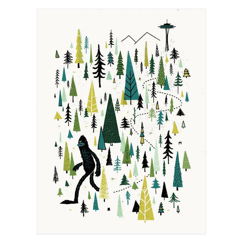 Art Print - 18x24 - Bigfoot (206) Limited Edition Poster by Factory 43