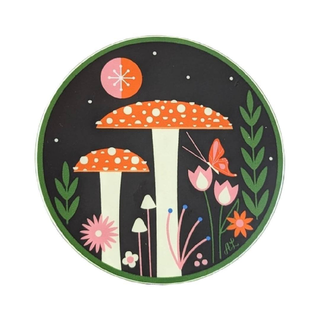 Sticker - Mushrooms and Flowers by Amber Leaders Designs
