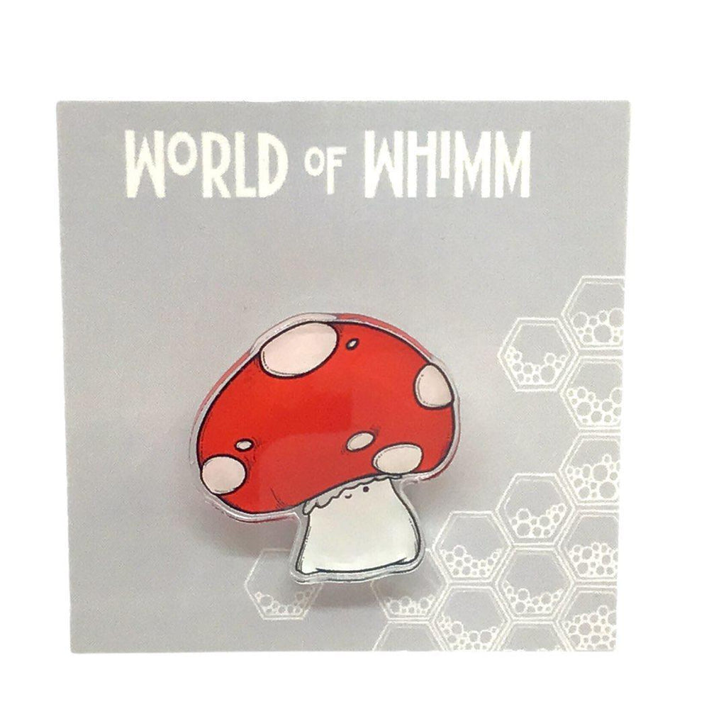 Pin - Winking Mushroom Acrylic by World of Whimm