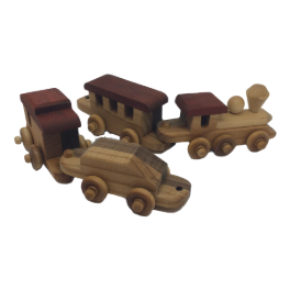 Train Set - 4 piece Mini Train by Baldwin Toy Co.