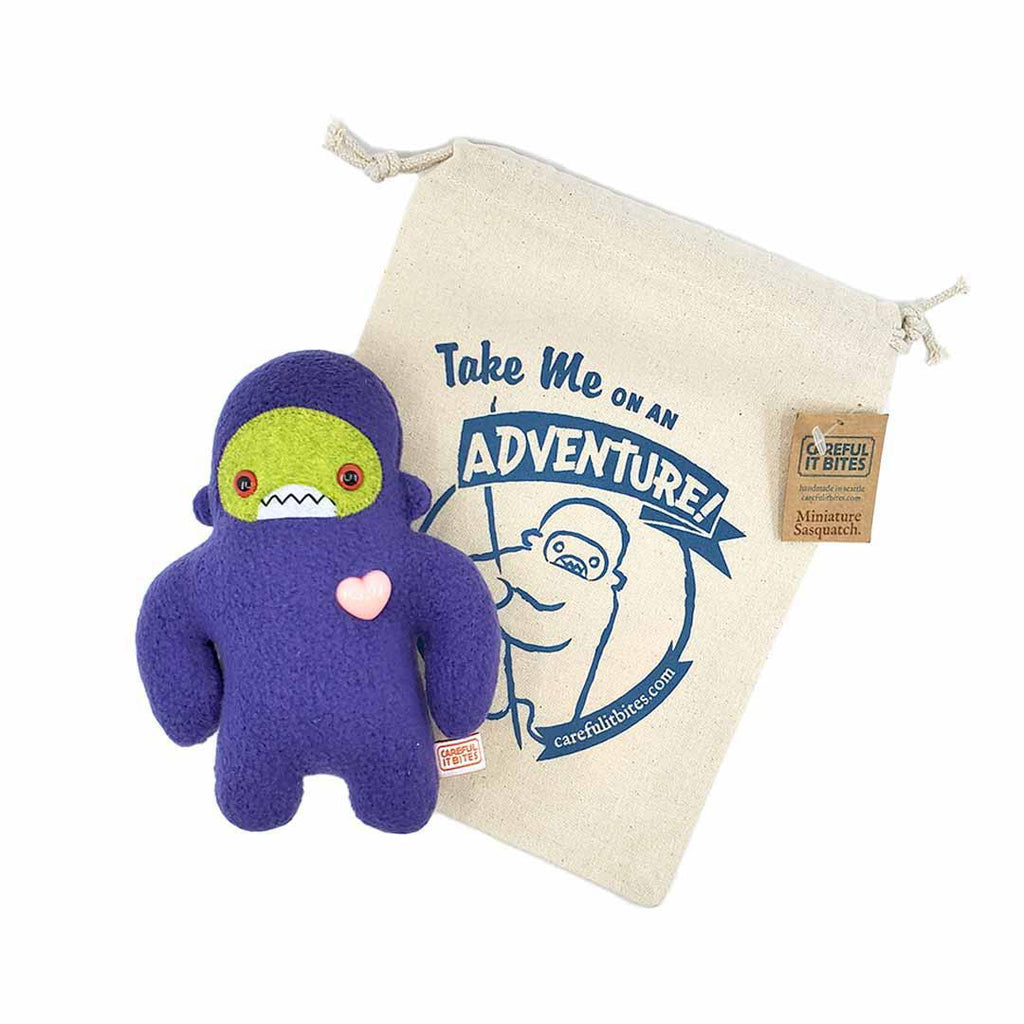 Mini Sasquatch in a Bag - Blues and Purples (Assorted) by Careful It Bites