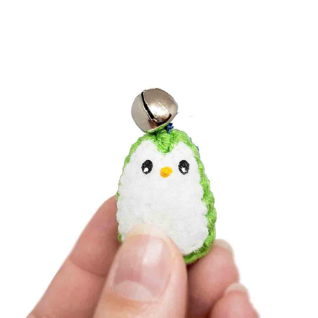 Ornament - Bright Green Penguin with Bell by Moyo Workshop