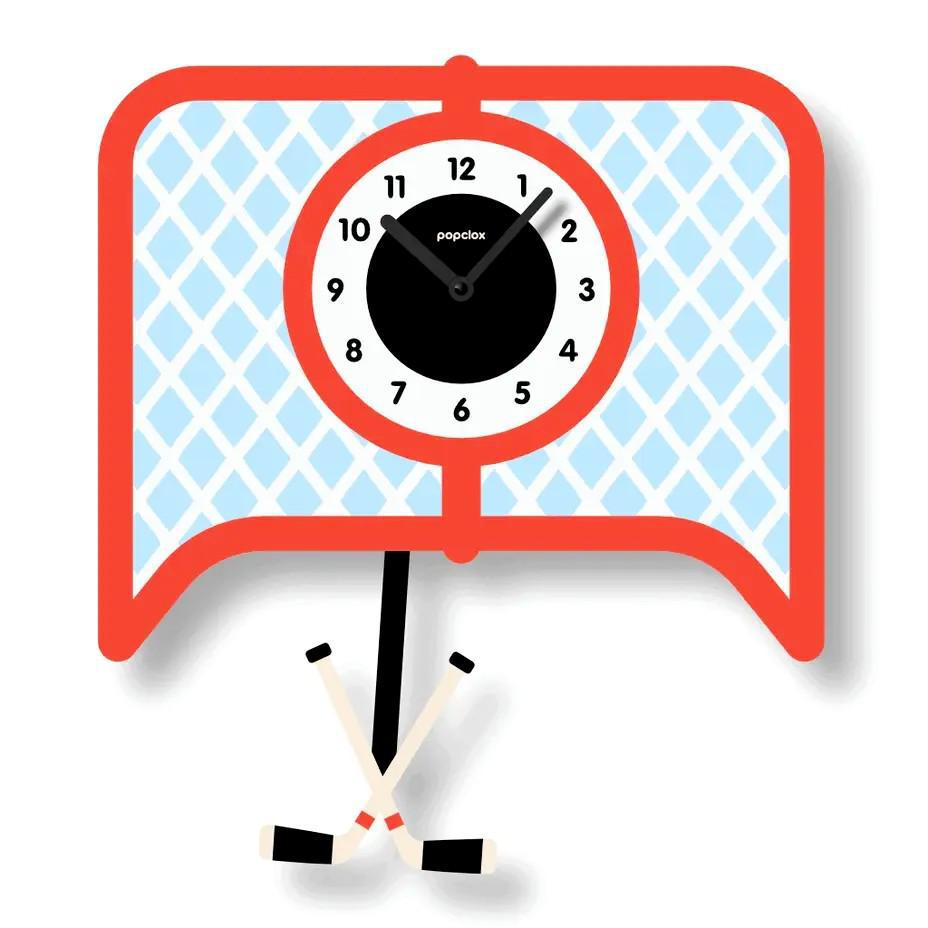 Acrylic Clock - Hockey Pendulum by Popclox