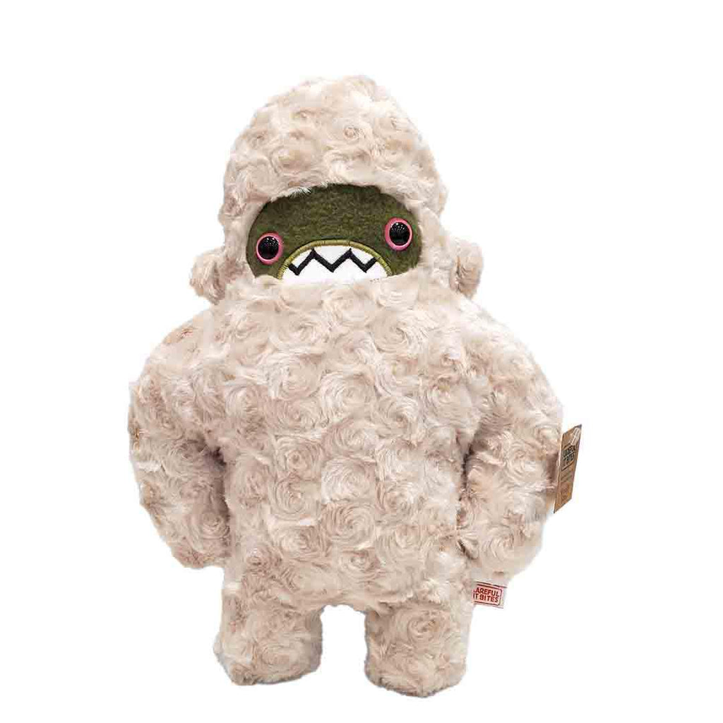 Woolly Yeti - Cream with Green Face Pink Eyes by Careful It Bites