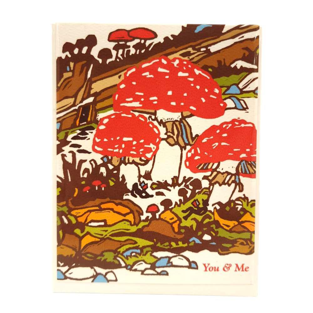 Card - Friendship - You and Me Mushrooms by Little Green