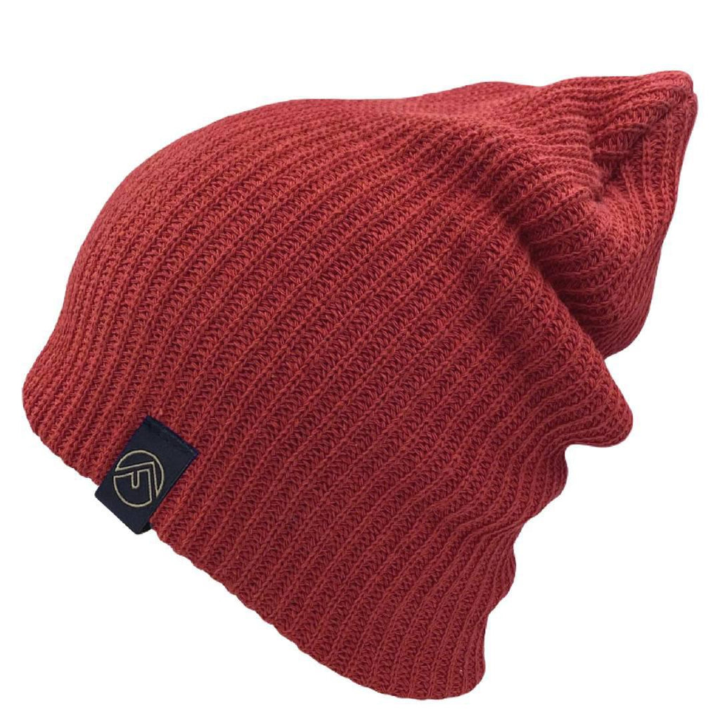 Adult Hat - Eco-Knit Beanie in Warm Red by Hats for Healing