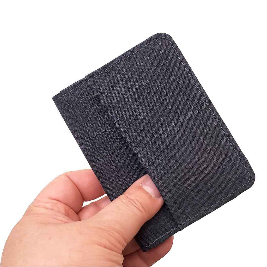 Vertical Bifold Wallets - Gray Canvas Fabric (Assorted Colors) by Hold Supply Company