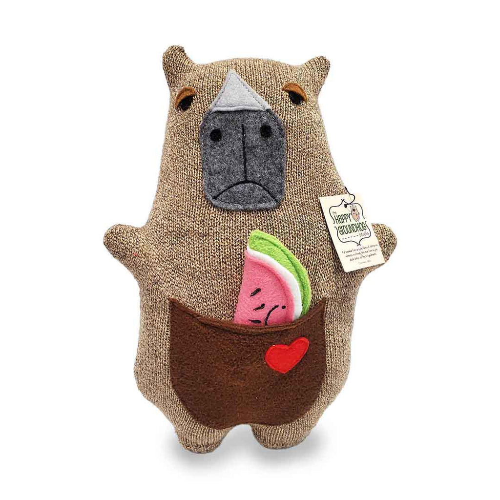 Plush - Capybara with Watermelon by Happy Groundhog Studio