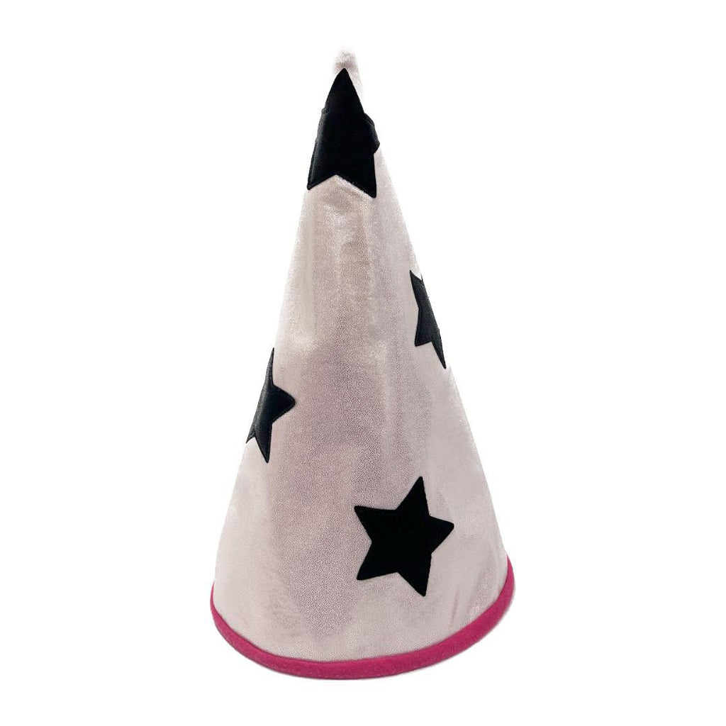 Wizard Hat - Pink Shimmer Black Stars by World of Whimm