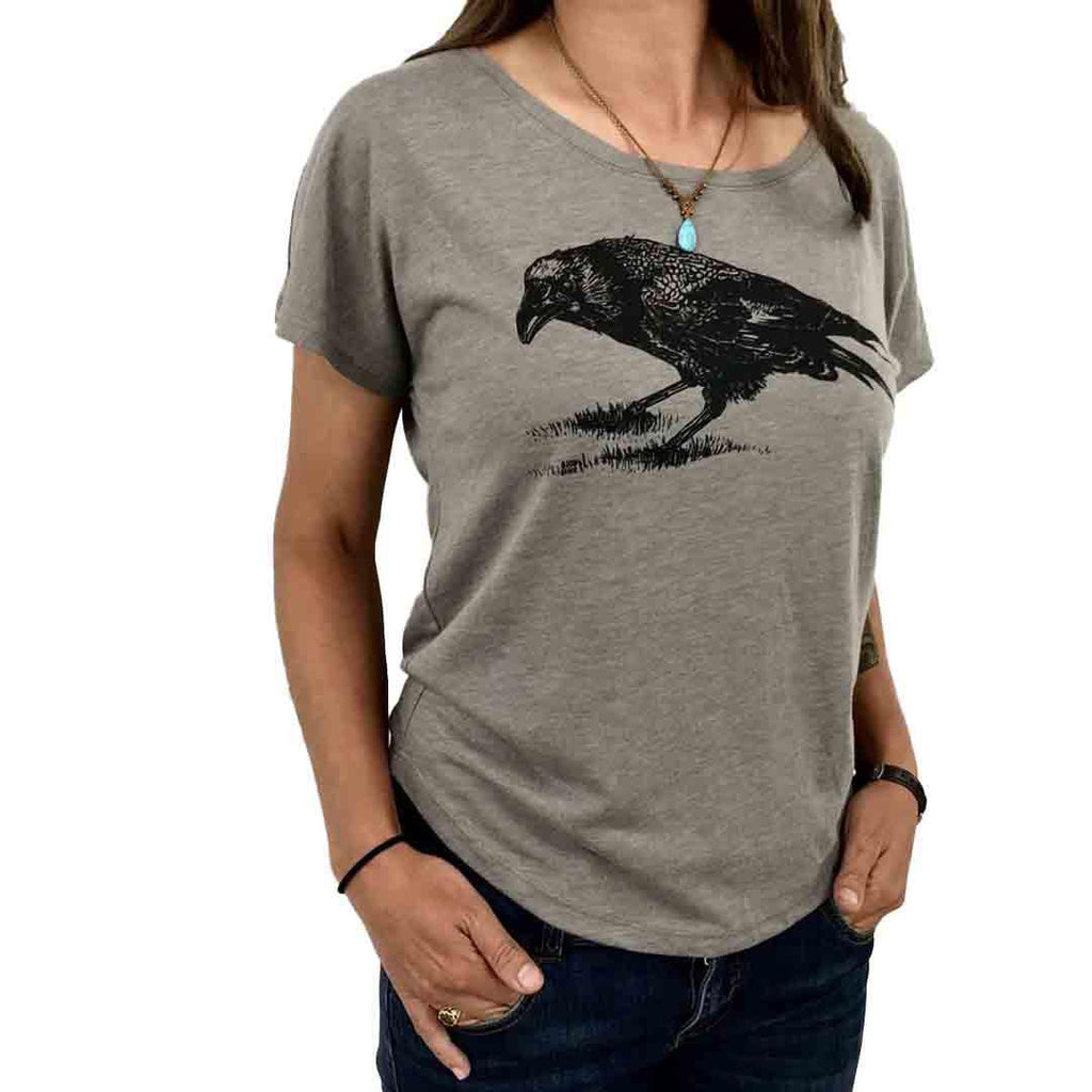 Adult Scoop Neck - Crow Venetian Gray Tee (XS and S only) by Slow Loris