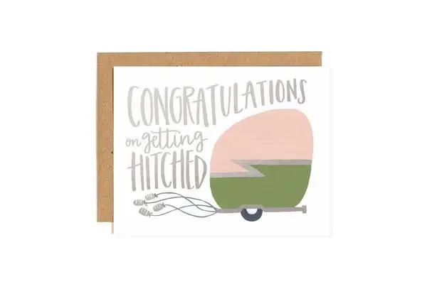 Card - Wedding - on Getting Hitched Camper Letterpress by 1Canoe2