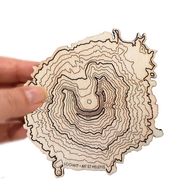 Coasters Single - Mt. St. Helens Topographic Coaster by SML