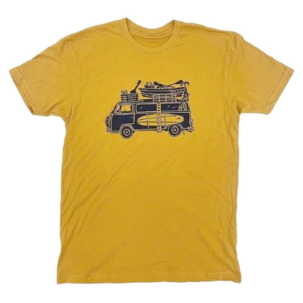 Adult Crew Neck - Road Trip Antique Gold Tee (XL & 2X Only) by Slow Loris