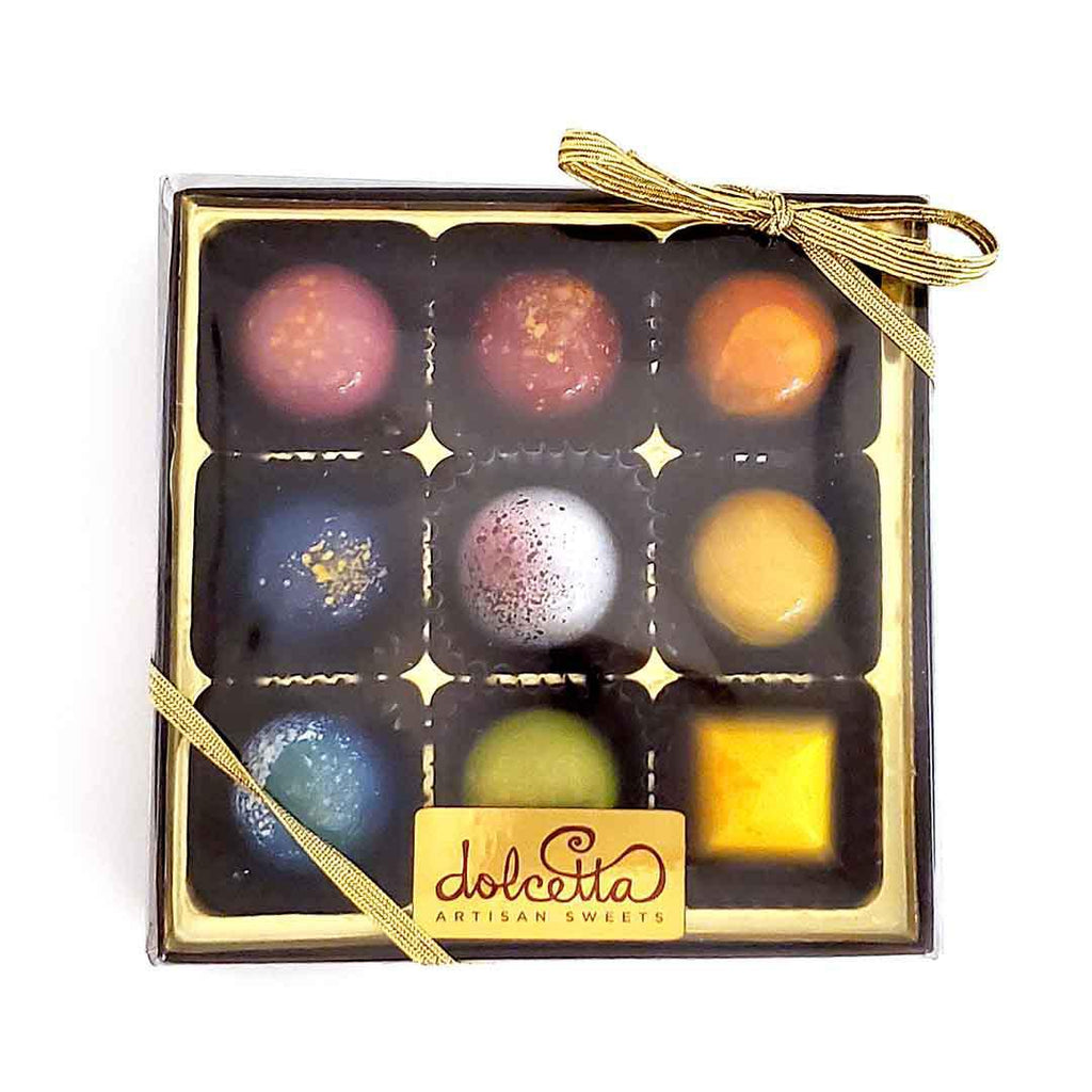 Chocolate Bonbons - 9 Piece Flavor Assortment by Dolcetta Artisan Sweets