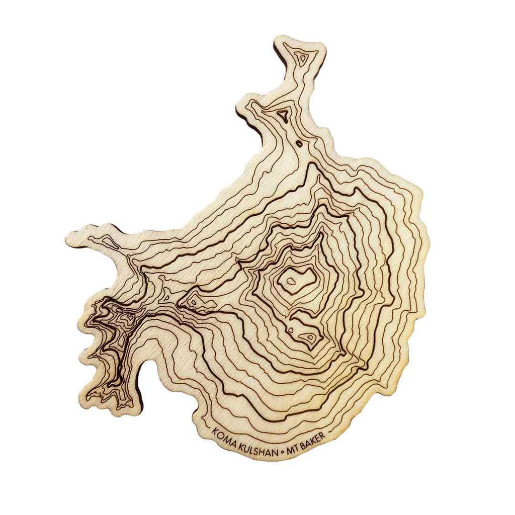Coasters Single - Mt. Baker Topographic Coaster by SML