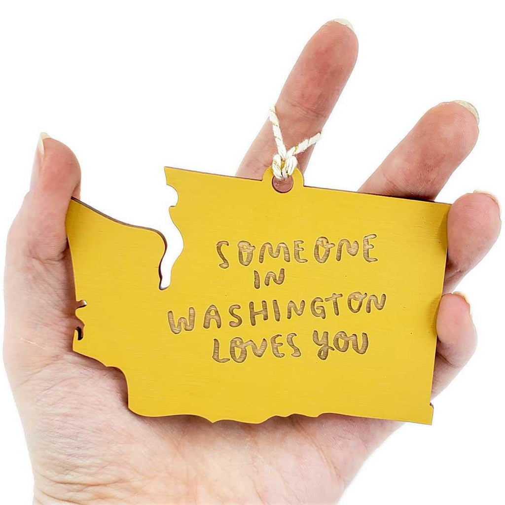 Ornaments - Large - Someone in WA Loves You WA State (Assorted Colors) by SnowMade