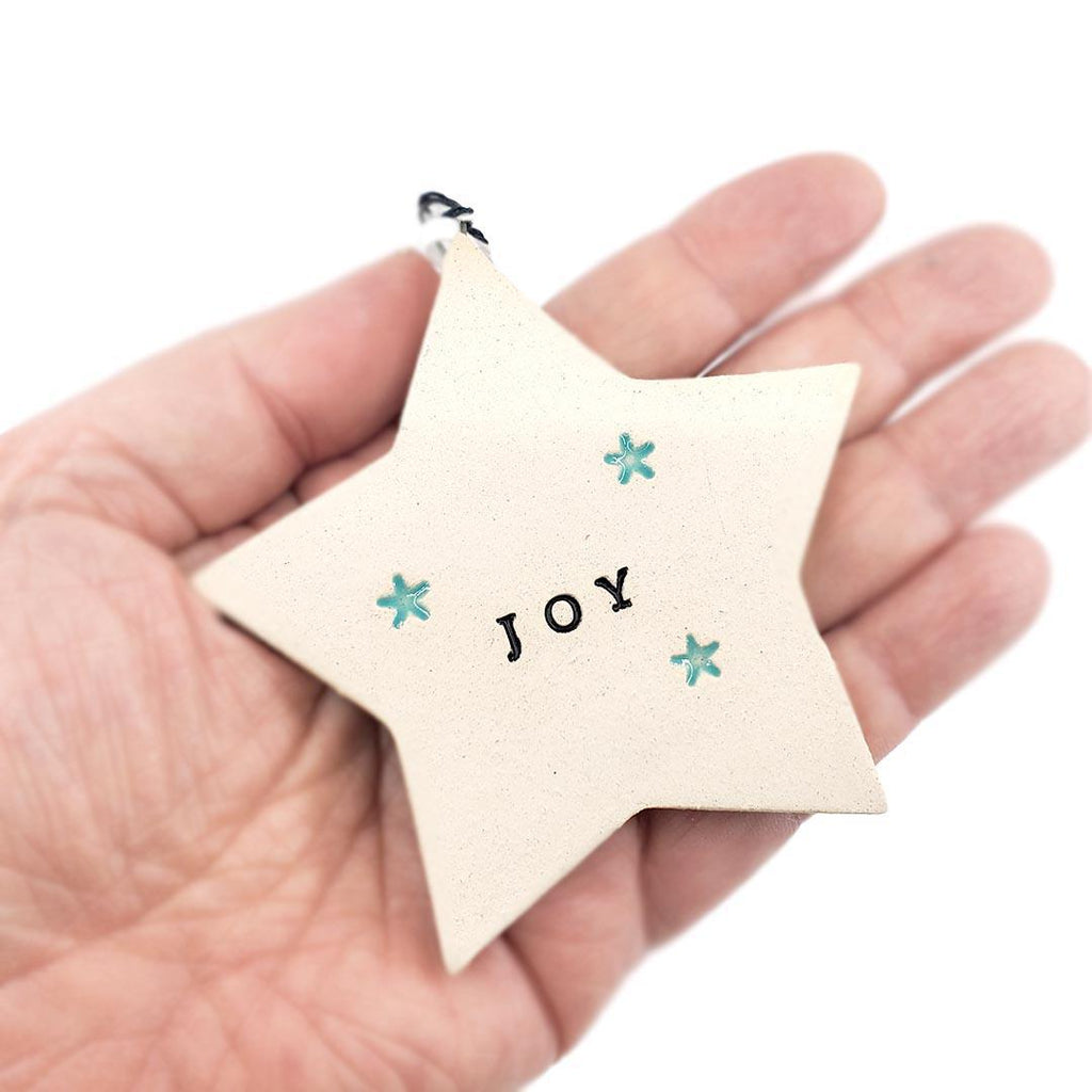 Ornaments - JOY Star with Stars (Assorted Colors) by Tasha McKelvey