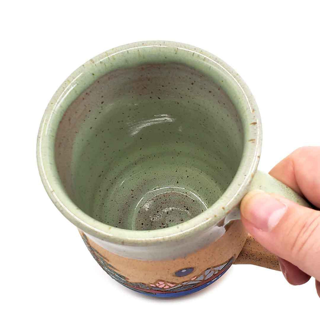 Mug - 16oz - Mountain Mug - Seafoam Morning by Forest Jeannie Pottery