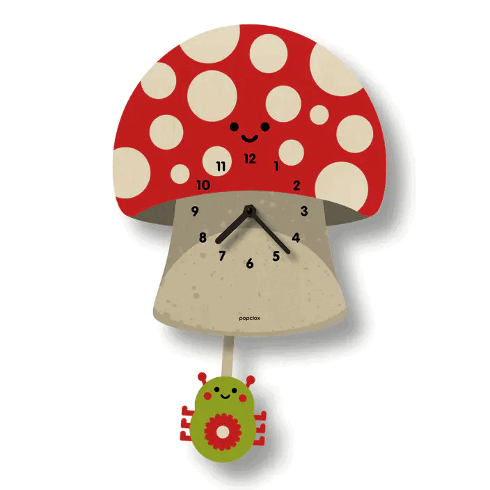 Wood Clock - Mushroom Pendulum by Popclox