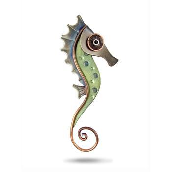 Pin - Seahorse Brooch by Chickenscratch