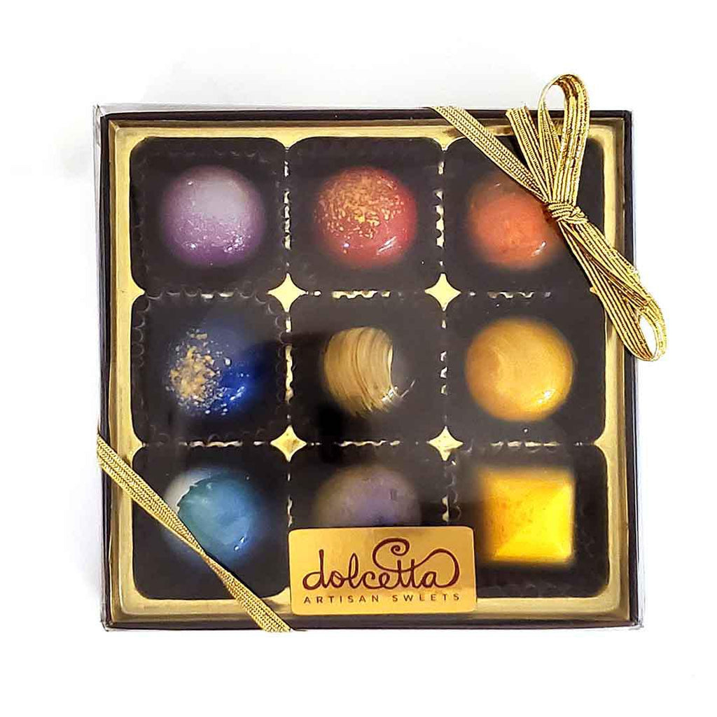 Chocolate Bonbons - 9 Piece Flavor Assortment by Dolcetta Artisan Sweets