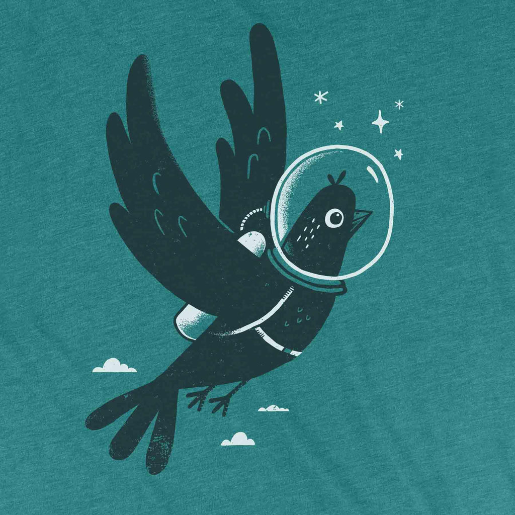 Adult Crew Neck - High Flyer Teal Tee (XS - 3XL) by Factory 43