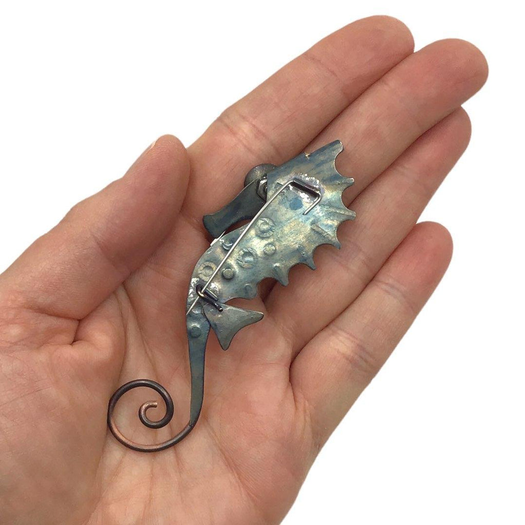 Pin - Seahorse Brooch by Chickenscratch