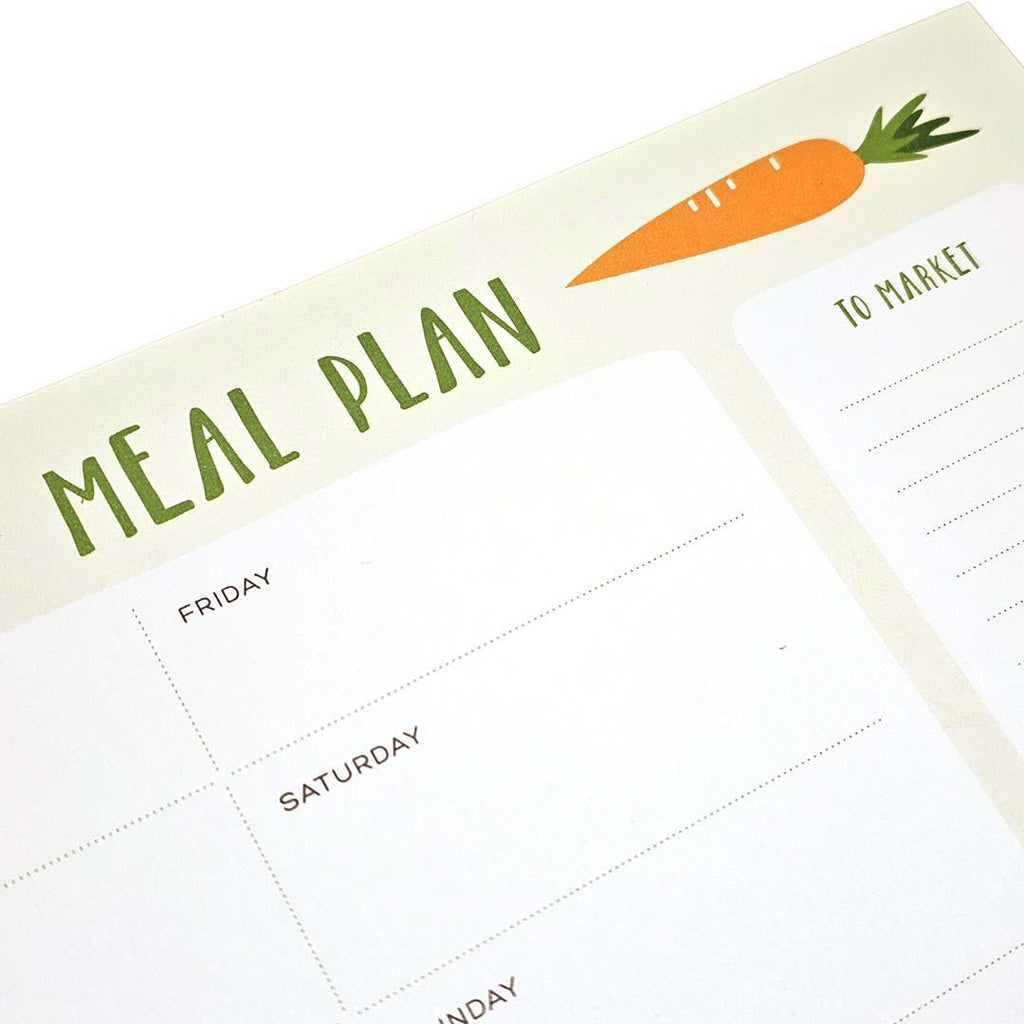 Notepad - Carrot Weekly Meal Plan by Graphic Anthology