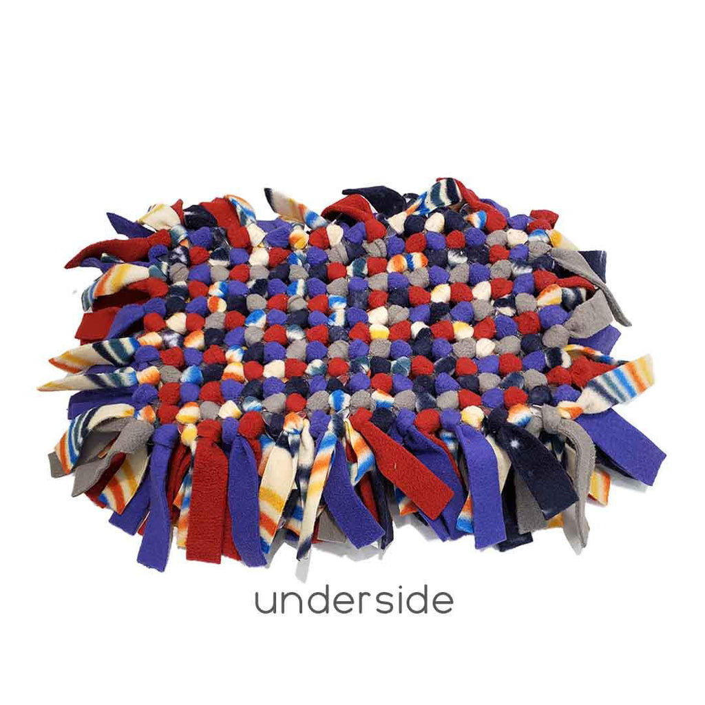 Pet Toy - 14x9 - Mini Confetti Snuffle Mat (Red Purple Gray) by Superb Snuffles