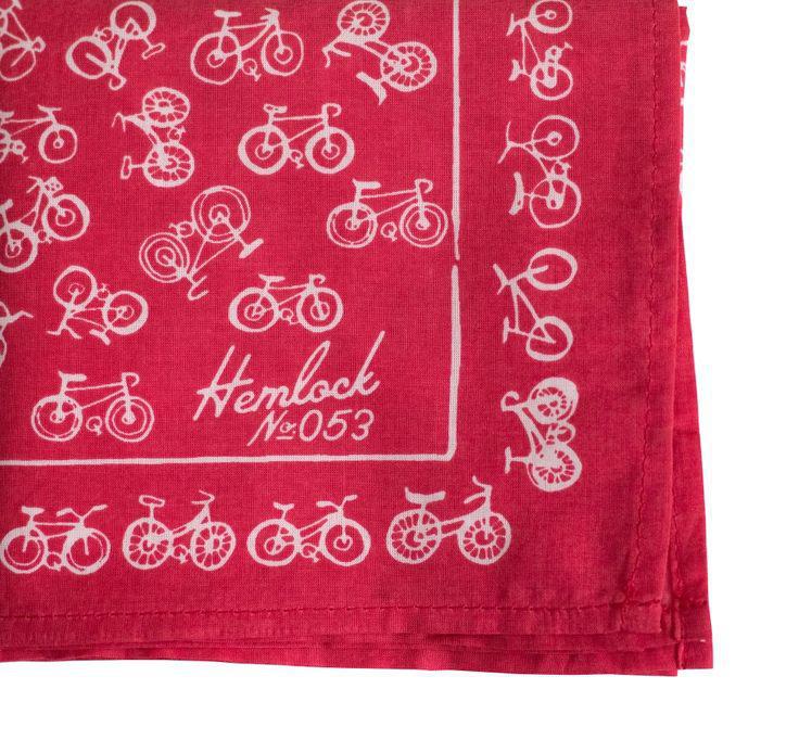 Bandana - Bikes in Red by Hemlock Goods