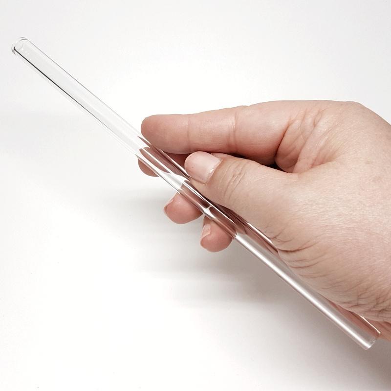 Straws - Set of 2 - Straight Standard 8in by DrinkingStraws.Glass