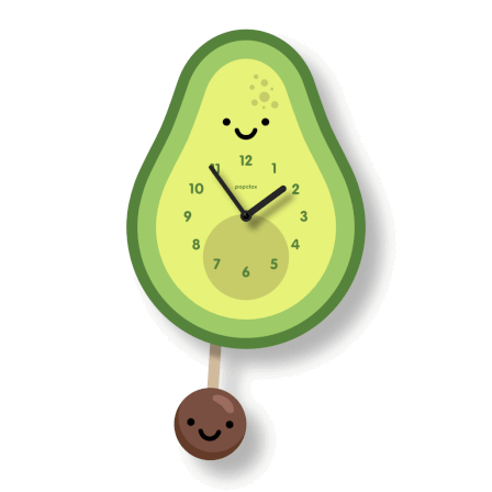 Acrylic Clock - Avocado Pendulum by Popclox