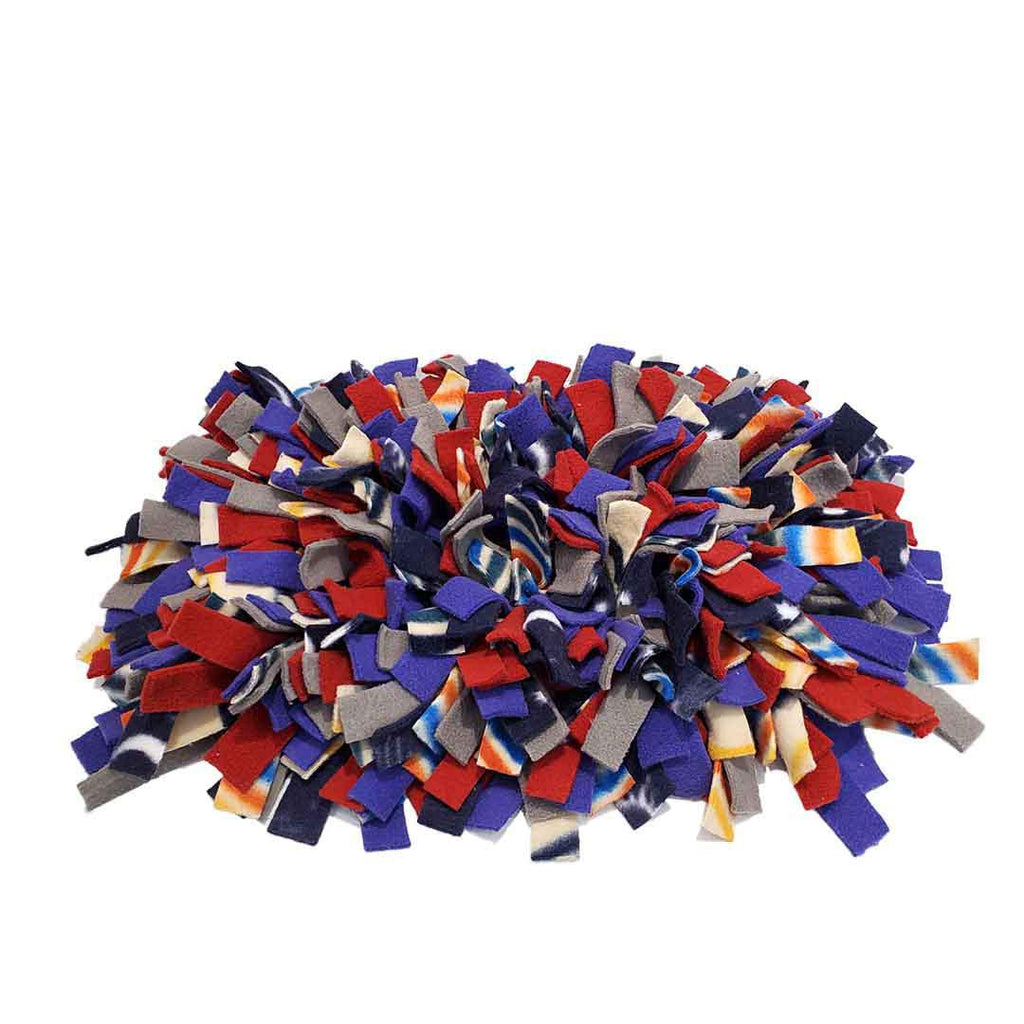 Pet Toy - 14x9 - Mini Confetti Snuffle Mat (Red Purple Gray) by Superb Snuffles