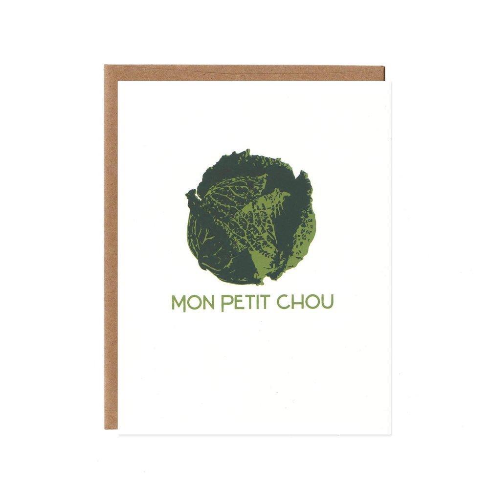 Card - Baby - Mon Petite Chou (My Little Cabbage) by Orange Twist