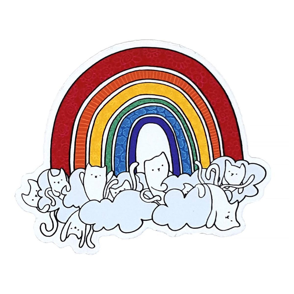 Sticker - Rainbow Cats on Cloud 9 by World of Whimm